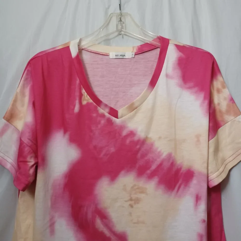 BELINDA  (TYE/DYE  V NECK ) TOP - Picture 10 of 10